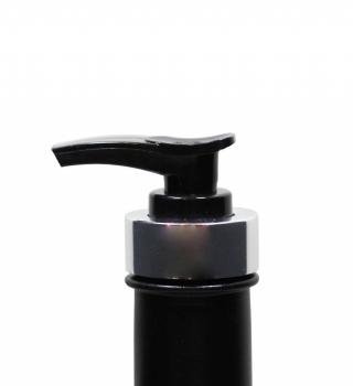 Lotionpumpe/Seifenspenderverschluss schwarz/silber glanz, Mündung GPI28